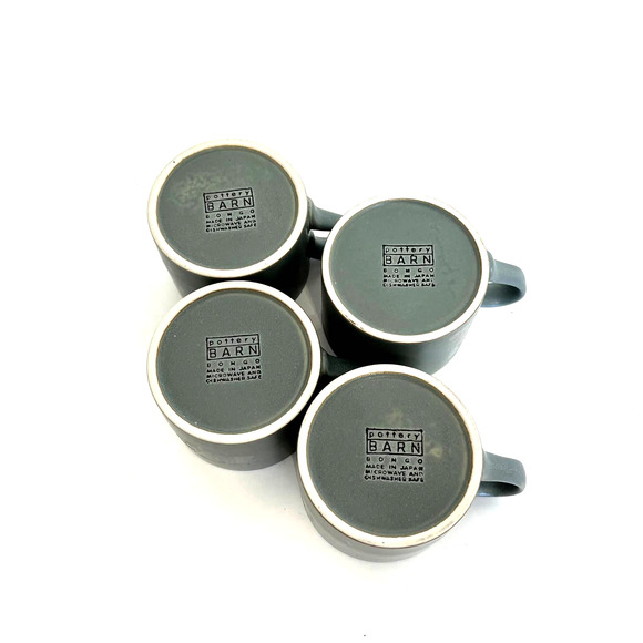 Pottery Barn Dark Green Mugs Set - Picture 4 of 5